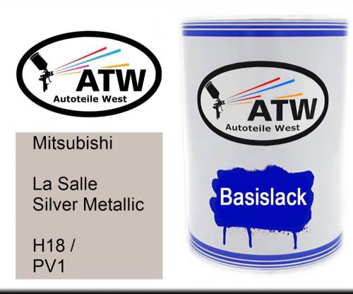 Mitsubishi, La Salle Silver Metallic, H18 / PV1: 500ml Lackdose, von ATW Autoteile West.